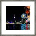 Toronto Harbourfront Fireworks Framed Print