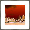 Toronto Red Skyline Framed Print