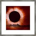 Total Eclipse Of The Sun In The Mountains Framed Print