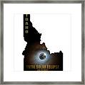 Total Solar Eclipse In Idaho Map Outline Framed Print