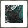 Touch Of Class - Black And Teal Art Framed Print