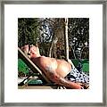 Tourist Enjoying The Sun At The Riviera Framed Print