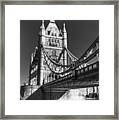Tower Bridge In Black And White Framed Print