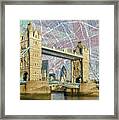 Tower Bridge With Union Jack Framed Print