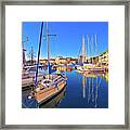 Town Of Grado Colorful Waterfront And Harbor View Framed Print