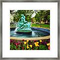 Town Square Fountain Framed Print
