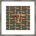 Toy Airplane Scrapper Pattern Framed Print