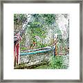 Traditional Long Boat In Thailand Framed Print