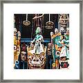 Traditional Nepalese Masks And Puppets In Kathmandu Framed Print