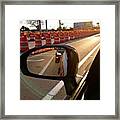 Traffic Barricade, Hollywood, Florida Framed Print