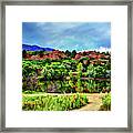 Trails Of Red Rock Canyon Framed Print