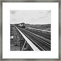 Train Crosses Boone High Bridge - 1959 Framed Print