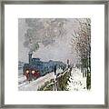 Train In The Snow Or The Locomotive Framed Print