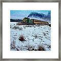 Train In Winter Landscape - Pol109497 Framed Print