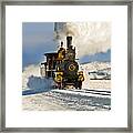 Train In Winter Framed Print