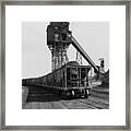 Chicago And North Western Train Picks Up Ore Framed Print