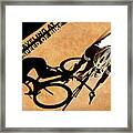 Traveling At The Speed Of Bike Framed Print