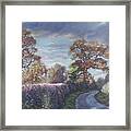 Tree Lined Countryside Road Framed Print