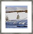 Tree Shadows Along The Madison Framed Print