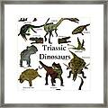 Triassic Dinosaurs Framed Print