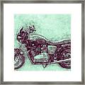 Triumph Bonneville 3 - Standard Motorcycle - 1959 - Motorcycle Poster - Automotive Art Framed Print
