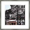 Trolley On Bourbon And Canal Framed Print