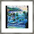 Tropical Cove  Fresco Triptych 2 Framed Print