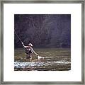 Trout On The Little Red Framed Print