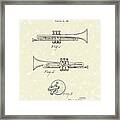 Trumpet 1940 Patent Art Framed Print