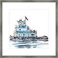Tugboat On The Wappoo Framed Print