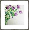 Tulips In Purple Framed Print