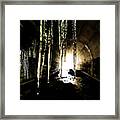 Tunnel Icicles Framed Print