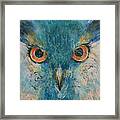 Turquoise Owl Framed Print