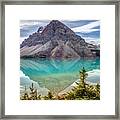 Turquoise Reflection At Bow Lake Framed Print