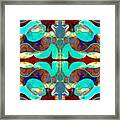 Turquoise Transitions Abstract Macro Transformations By Omashte Framed Print