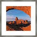 Turret Arch Through The North Window Framed Print