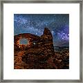 Turret Arch Under The Milky Way Framed Print