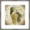 Tuscan Table Blanc Wine Framed Print