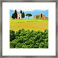 Tuscany Chapel And Farmhouse Framed Print