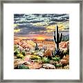 Watching The Sunset Framed Print