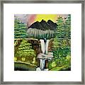 Twin Waterfalls Framed Print