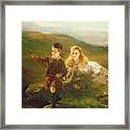 Two Children Fishing In Scotland Framed Print