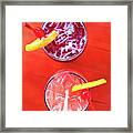 Two Delicious Sangria Cocktails Framed Print