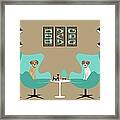 Two Egg Chairs With Dogs Framed Print