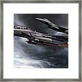 Two Fighter Jets Close Up In Storm Clouds Framed Print