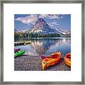 Two Medicine Lake Reflections Framed Print