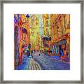 Two Nights In Brussels 12 - Distant Spires Framed Print