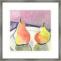 Two Pears Framed Print