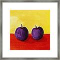 Two Plums Framed Print