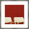 Two Yellow Chairs Minimalism Framed Print